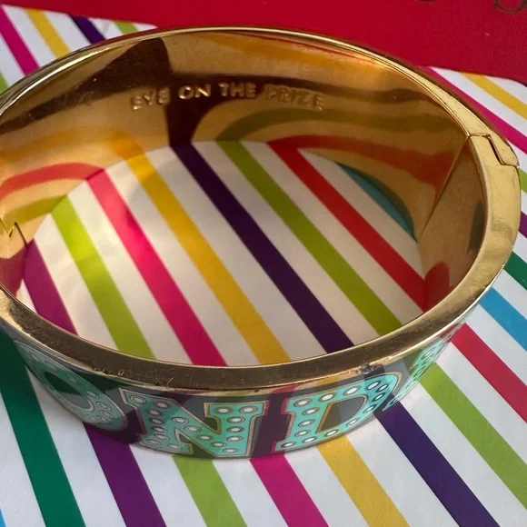 Pre-Owned Kate Spade Wonder Thrills Idiom hinged bracelet - Picture 5 of 6